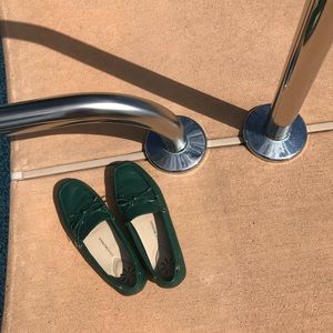 Isaac Mizrahi Dark Green Driving Moccassins 7M